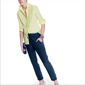 Jcrew neon yellow perfect linen crosshatch shirt 4